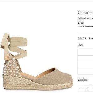 Dusty rose espadrilles.